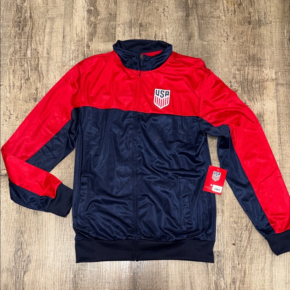 USA Men's Red and Blue Sweater